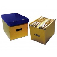 Νext κουτί κρεμαστ. φακέλ. καφέ-μπλε Υ25x25x34εκ.